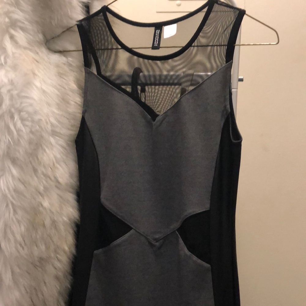 ✨👗Mesh detail black and gray dress ✨ girls night